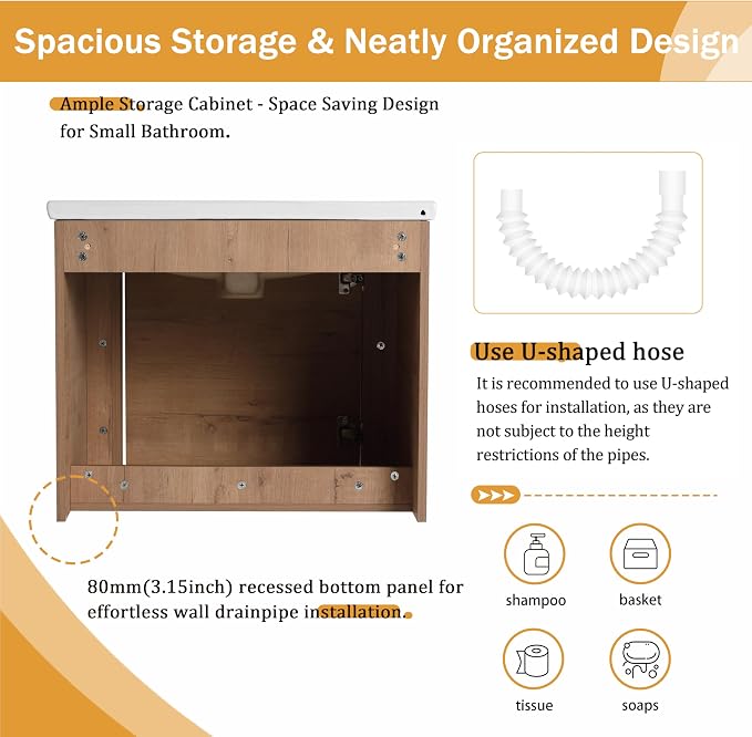 24 Inch Wall-Mounted Vanity - Image 6