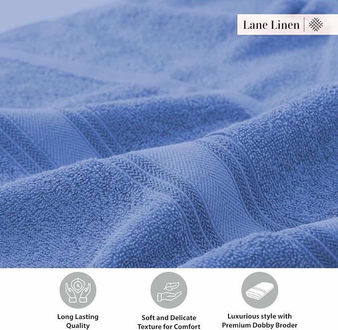 LANE LINEN 100% Cotton 4 Pack Bath Sheets - Image 8