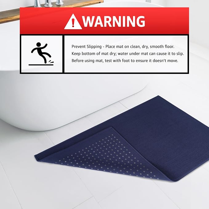 American Soft Linen Bath Rug, 20 in 34 in 100% Cotton Bath Mats Rugs - Image 4