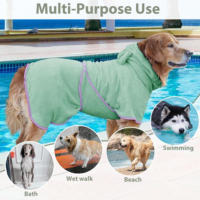 Dog Bathrobe Super Absorbent Towel Robe - Image 5