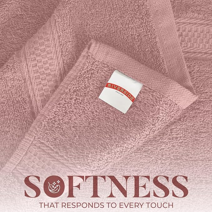 RIVERSIDE 100% Ring Spun Cotton Large Bath Towels Set of 4, 27 x 54 – Quick Dry - Image 4