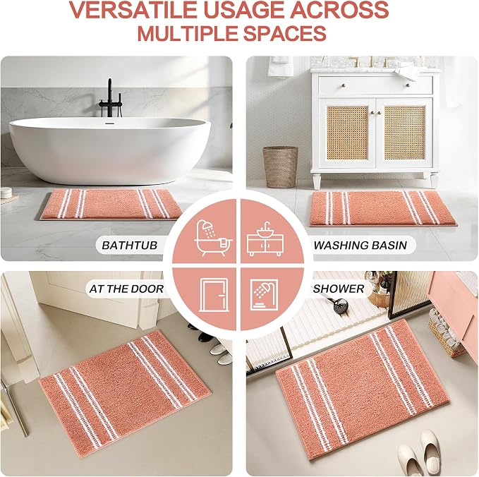 Kmson Bathroom Rugs Mat, Non-Slip Fluffy Thick Water Absorbent Microfiber Mat - Image 7