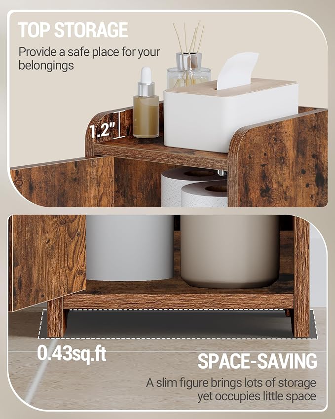 Bathroom Storage Cabinet, Corner Floor Cabinet - Image 5