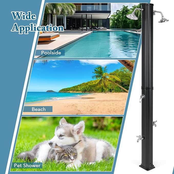 Giantex 9.3 Gallon Outdoor Shower, Solar Shower - Image 7