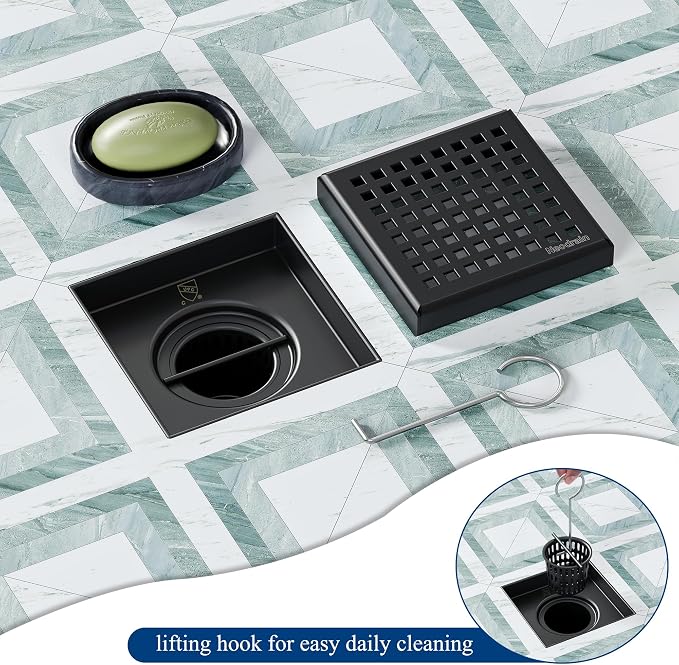 Neodrain 4 Inch Square Shower Drain - Image 2