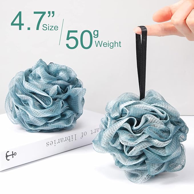 Shellwei 48 Pack Bath Sponge Shower Loofahs Bulk Pack 50g Soft Net Body - Image 5