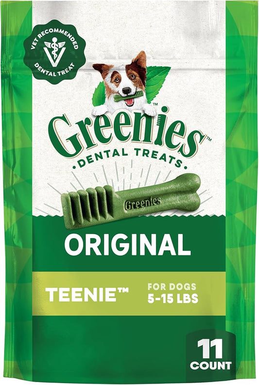 Greenies Veterinarian-Recommended Natural Dental Dog Treats Teenie Size by GREENIES