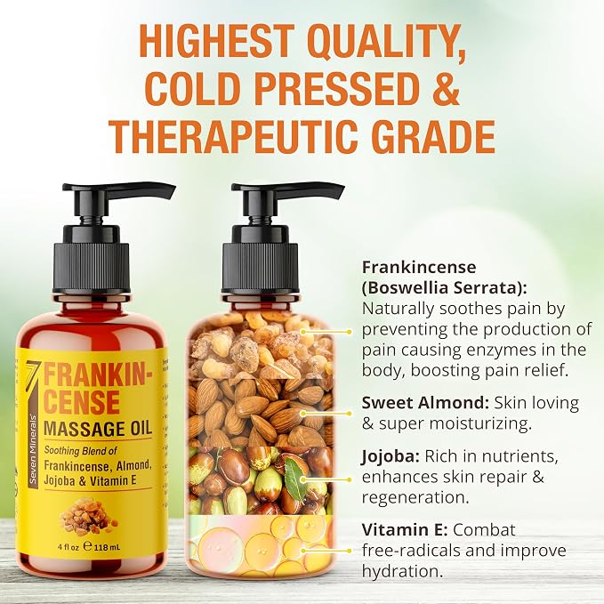 Seven Minerals Frankincense Massage Oil - Image 3