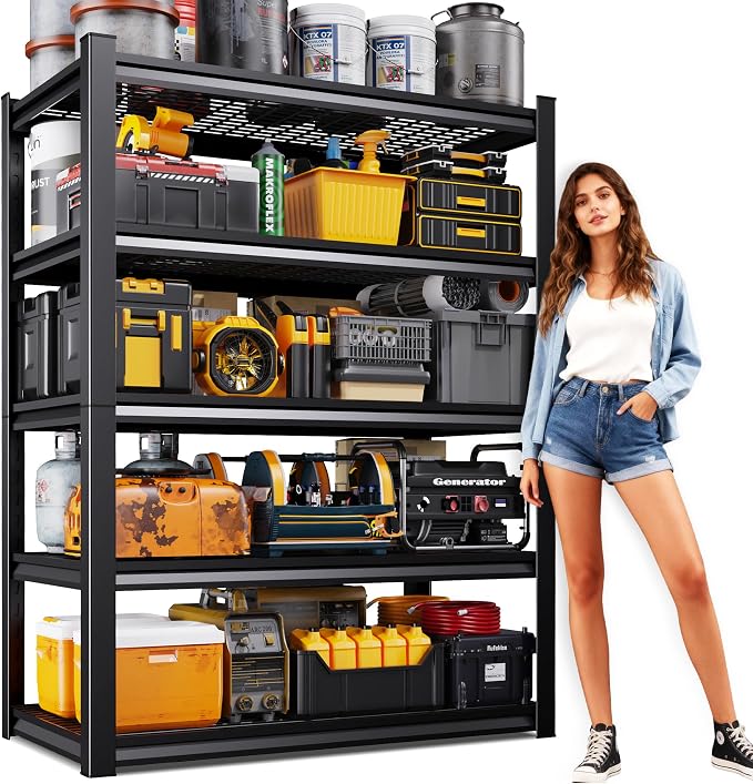 5-Tier Garage Shelving Heavy Duty Storage Shelves, Adjustable Metal Shelving by Unknown