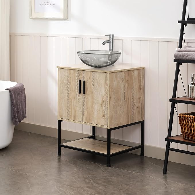 UEV 24" Bathroom Vanity, Oak Color Bathroom Vanity Set - Image 5