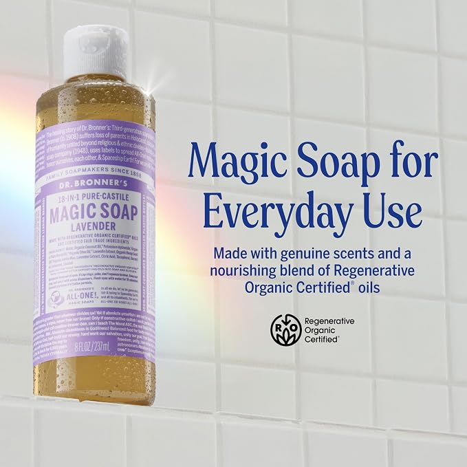Dr. Bronner's Magic Soap-Pure-Castile Liquid Soap-Regenerative Organic - Image 2