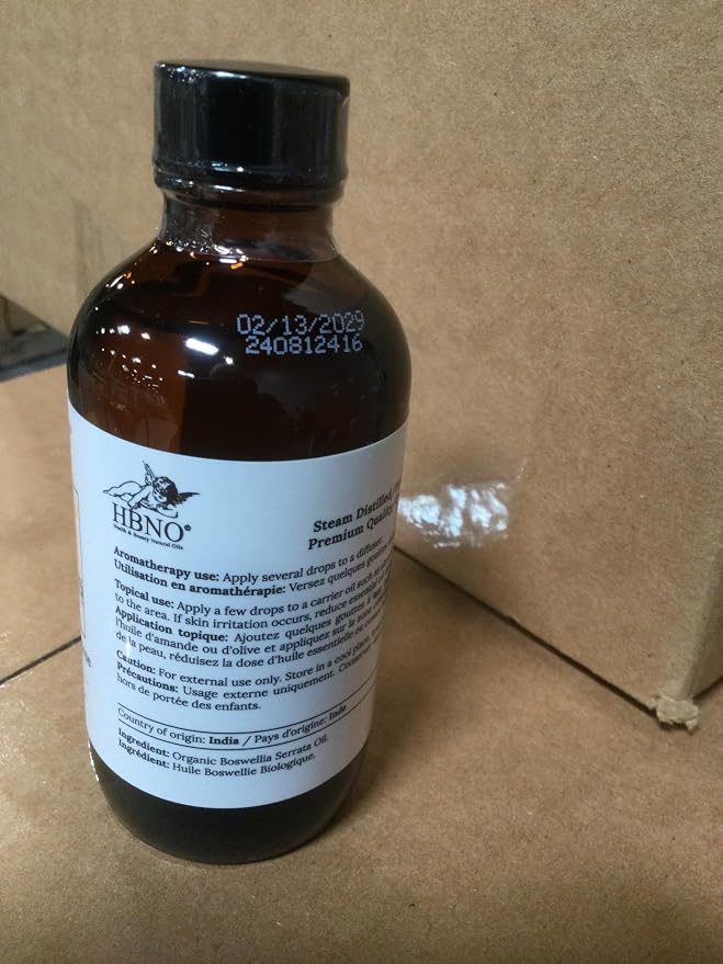 HBNO California Bottled Organic Frankincense Essential Oil 4 fl oz - Image 7