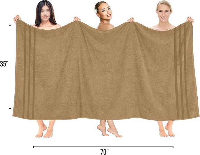 RIVERSIDE Pack of 2 Extra Large Bath Sheets 35 x 70 Inches - Image 2
