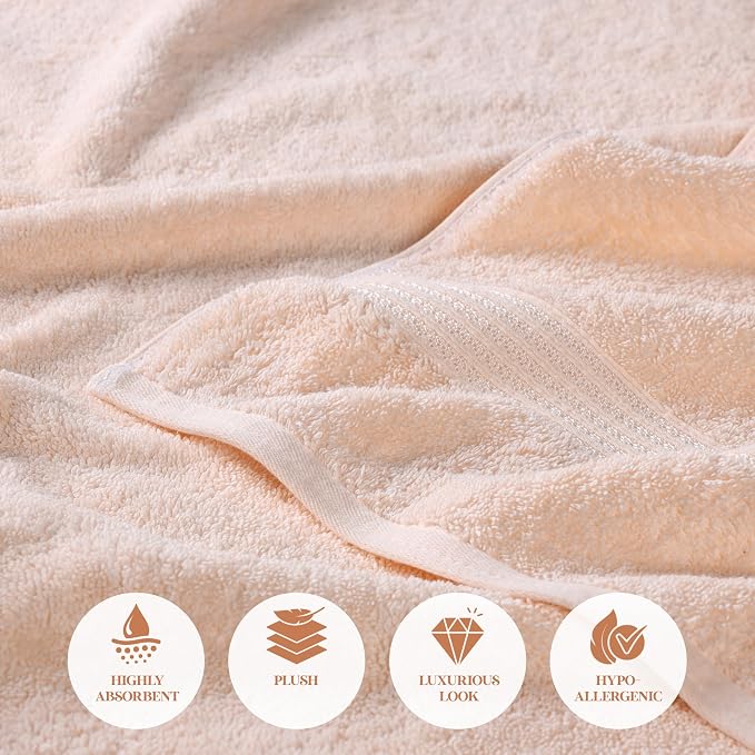 Superior Egyptian Cotton 12-Piece Towel Set, Guest Bath Decor Essentials - Image 8