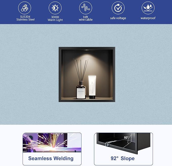 Neodrain 12X12Inch Shower Niche - Image 4