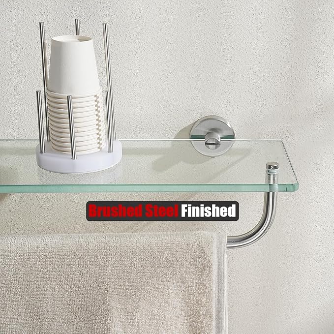JQK Bathroom Glass Shelf, Shelf - Image 7