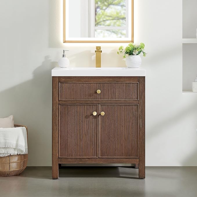 ALTAIR 30 Inch Vanity Bathroom Small Sink Vanities Single Bath Large Storge by ALTAIR