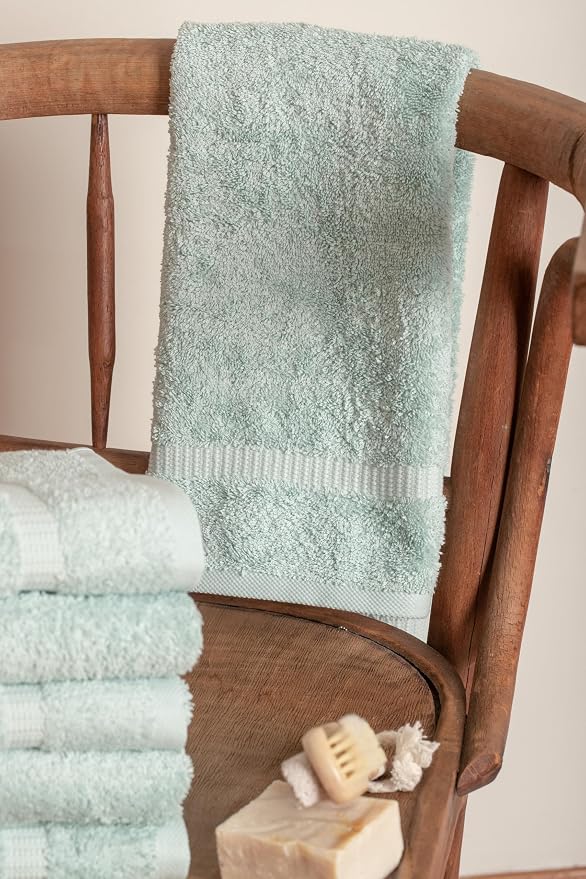 SALBAKOS 100% Turkish Cotton Hand Towel Set of 6 16x30 inch | Heirloom Quality - Image 4