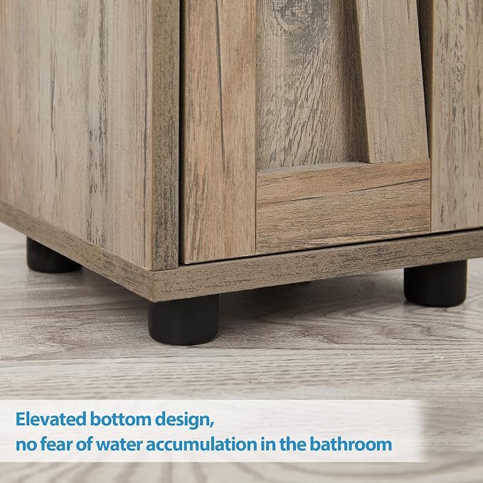 Bathroom Cabinet with Adjustable Shelf, Storage Cabinet - Image 8