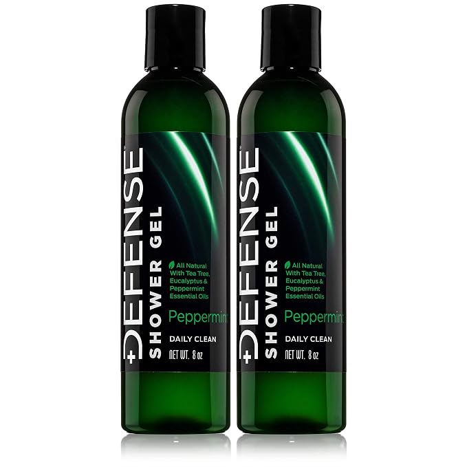 Defense Soap Peppermint Tea Tree Body Wash | All Natural Organic Shower Soap by DefenseSoap