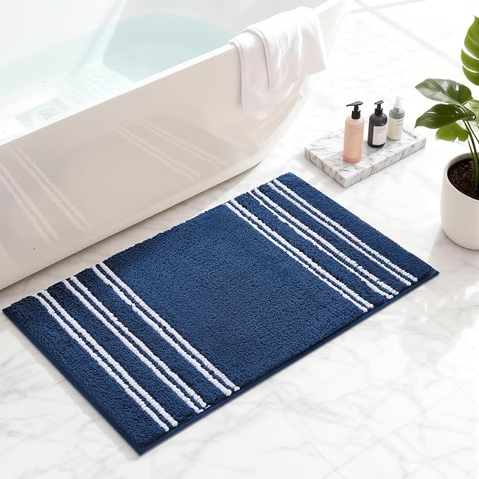 Kmson Bathroom Rugs Mat, Non-Slip Fluffy Thick Water Absorbent Microfiber Mat by KMSON