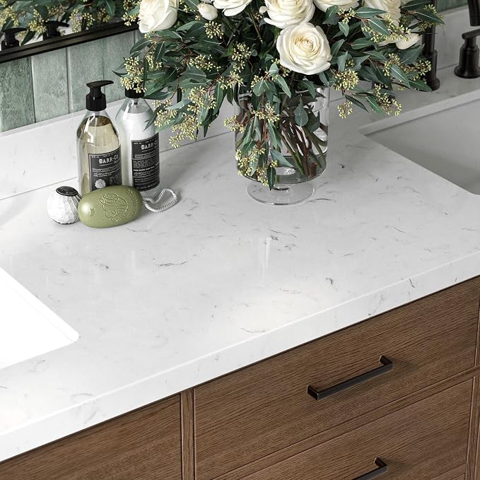 ARIEL Hepburn 72 Inch Double Rectangle Sink Bathroom Vanity - Image 3