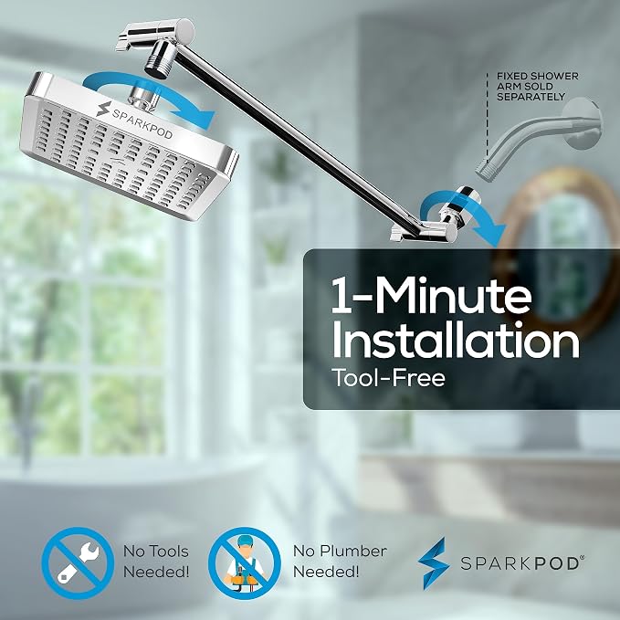 SparkPod Square Rain Shower Head - Image 6