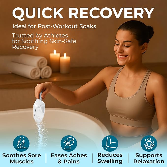 Epsom Salt Bath Soak 15 lb Bucket – Unscented, Pure Epsom Salt Bulk Crystals - Image 3