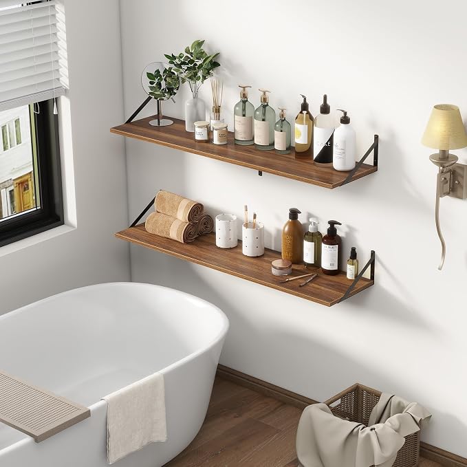 12 Inch Deep Floating Shelves, 48W x 12D Floating Shelves, Deep Wall Shelves - Image 6