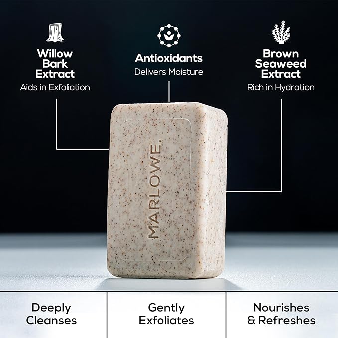 MARLOWE. No. 102 Body Scrub Soap 7 oz, Exfoliating Soap Bar - Image 7