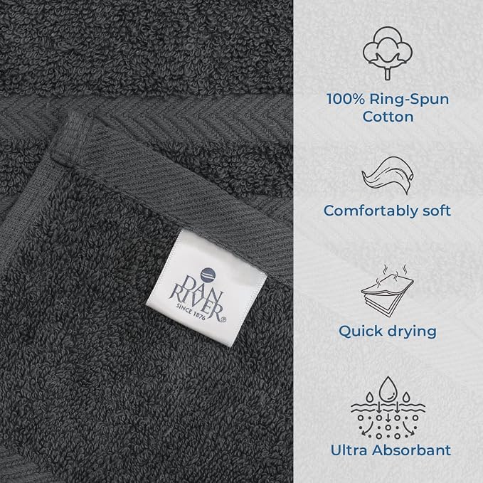 DAN RIVER 2 Pack Luxury Bath Sheets 35x70, 600 GSM, Soft & Quick Dry 100% Ring - Image 3