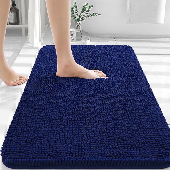 OLANLY Bathroom Rugs 36x24, Extra Soft Absorbent Chenille Bath Rugs, Rubber by OLANLY