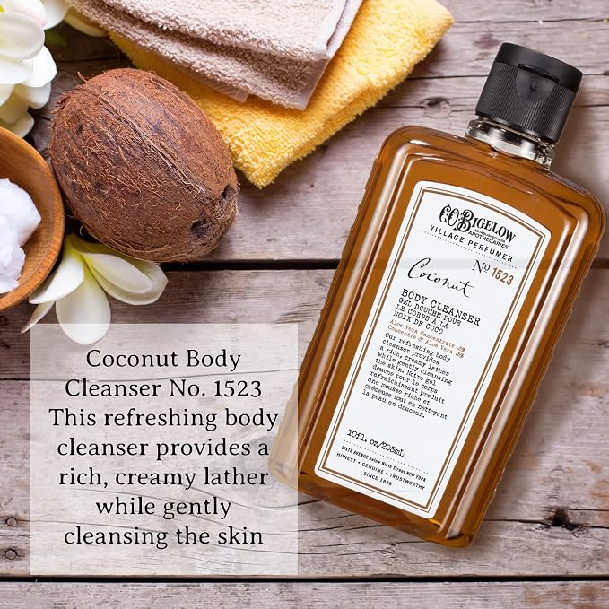 C.O. Bigelow Coconut Body Wash, Village Perfumer Moisturizing Body Wash - Image 3