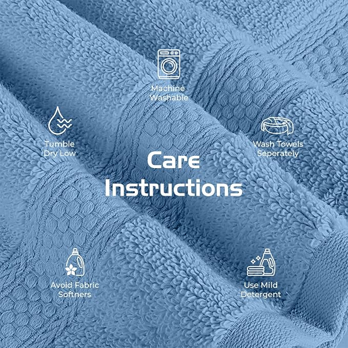 RIVERSIDE 12 Pack Premium 100% Cotton Face Washcloths, 550 GSM, 12 x 12 Inches - Image 6