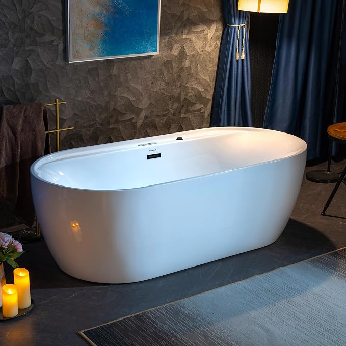 WOODBRIDGE 72" x 35-3/8" Whirlpool and Air Bath Heated Soaking Combination Tub - Image 2