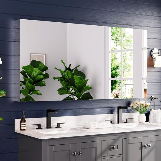 Medicine Cabinet 60" x 30", Bathroom Medicine Cabinet by ElevateYourBathroom