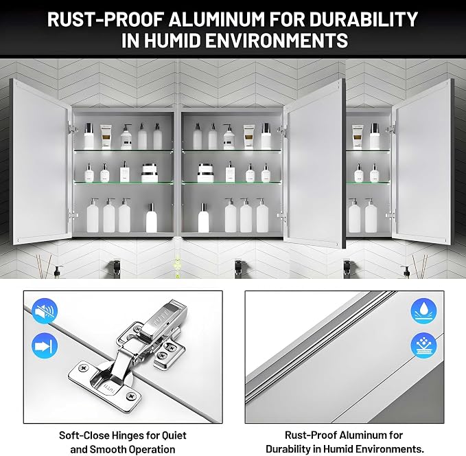48 x 24 Medicine Cabinet Mirror - Image 6