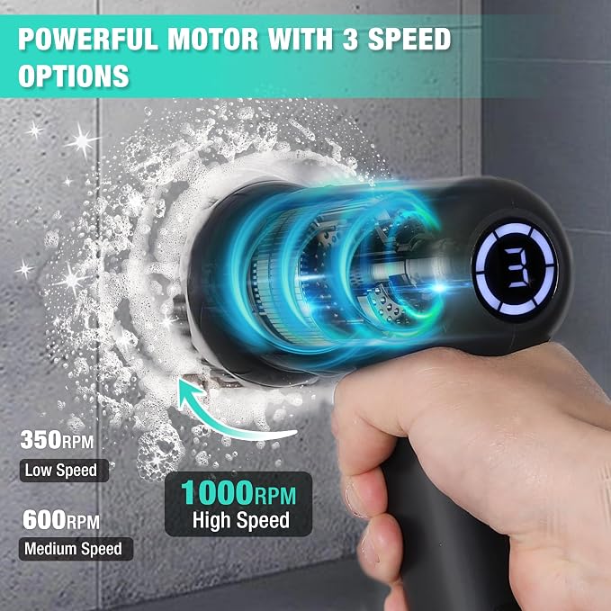 HAUSHOF Electric Spin Scrubber, Cordless Dish Scrubber Brush - Image 3