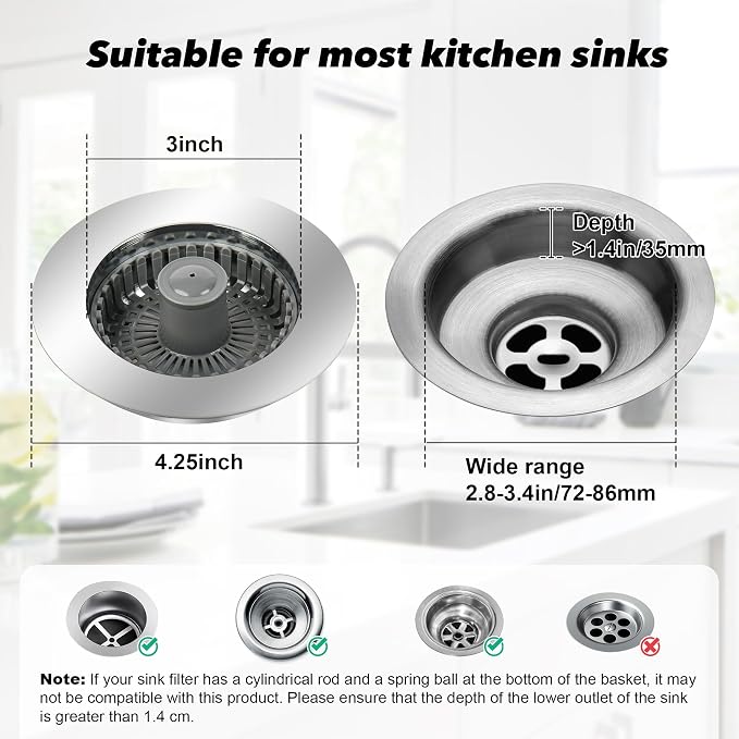 Elegant Brass Kitchen Sink Stopper - Image 2
