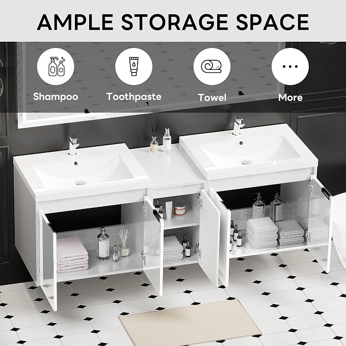 60 inch Floating Bathroom Vanity - Image 3