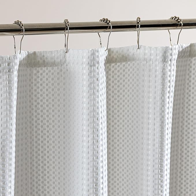 SLEEP ZONE Shower Curtain Liner, Waffle Shower Curtains by SLEEPZONELIFE