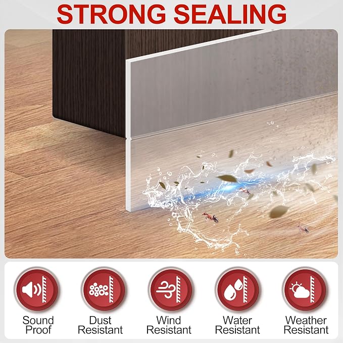 MYFAMIREA Door Weather Stripping 2IN x 40FT Door Draft Stopper Seal Tape - Image 3