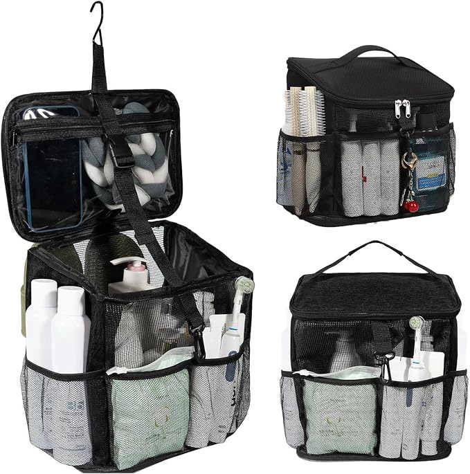 Mesh Shower Caddy Portable for College Dorm Room Essentials – Quick Dry Hanging by Unknown