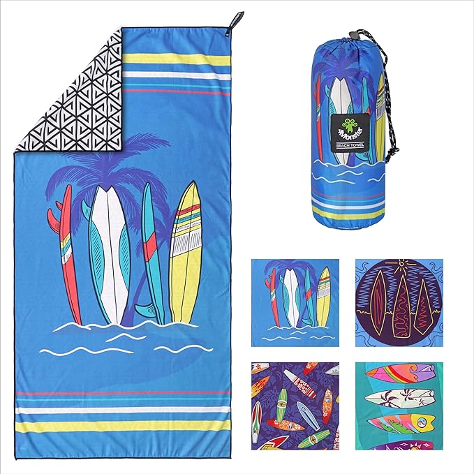 4Monster Microfiber Beach Towel Quick Dry, Super Absorbent Lightweight Travel by 4Monster