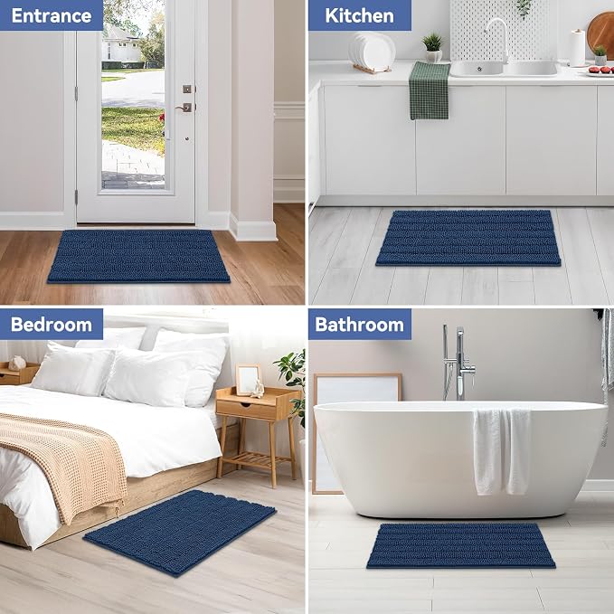 Bcoimo 36"×24" Chenille Bath Mat – Non-Slip - Image 7