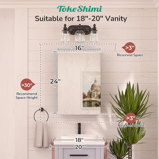 TokeShimi 16x24 Bathroom Medicine Cabinet - Image 4