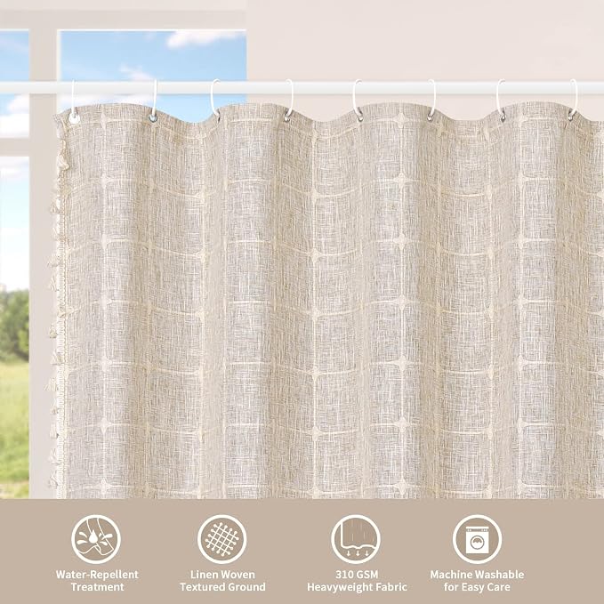 MitoVilla Boho Small Stall Shower Curtain 36 x 72 - Image 7