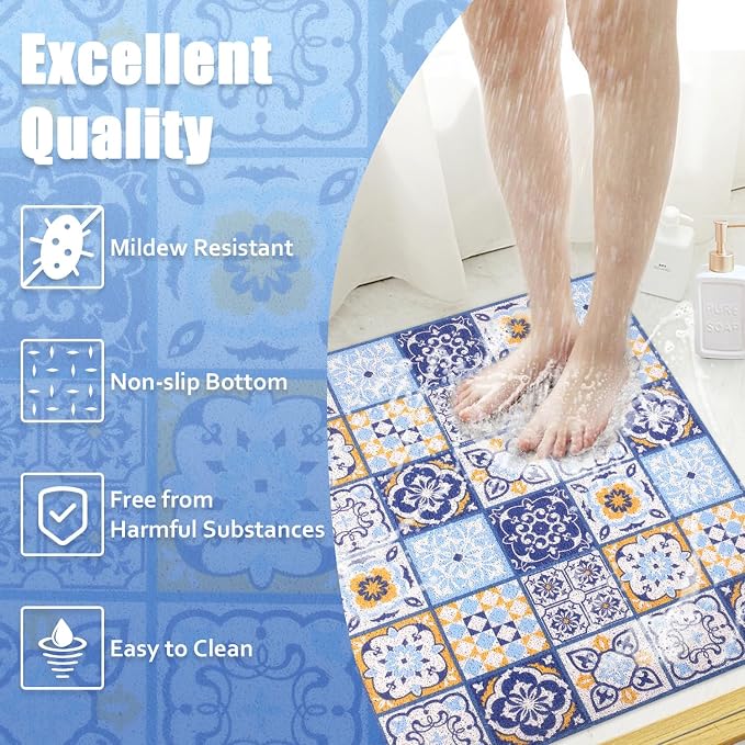 Non Slip Shower Mat, Soft Comfortable Shower Floor Mat - Image 8