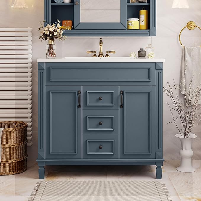 Merax 36” Bathroom Vanity with Sink, Freestanding Single Bathroom Sink Vanity - Image 3