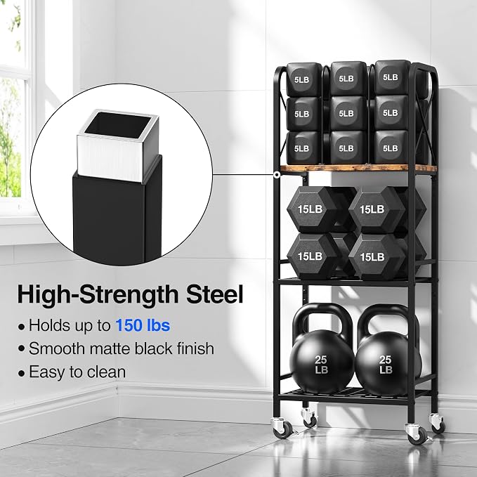 niffgaff 3-Tier Movable Towel Rack, Free-Standing Towel Holder - Image 5